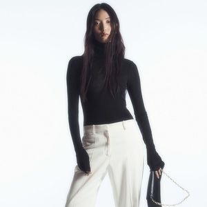 COS Black Wool Turtleneck